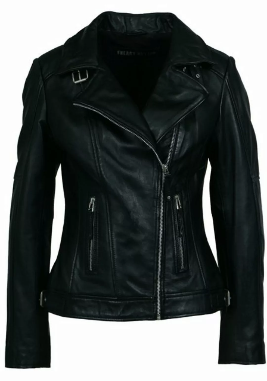 Freaky Nation Lederjacke ALIET-FN Bikerjacke mit asymmetrischem Reißverschl günstig online kaufen