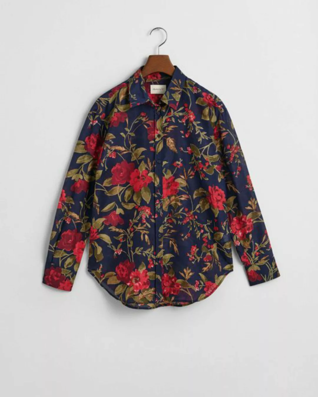 Gant Blusenshirt REL ROSE PRINT COT SILK SHIRT, CLASSIC BLUE günstig online kaufen