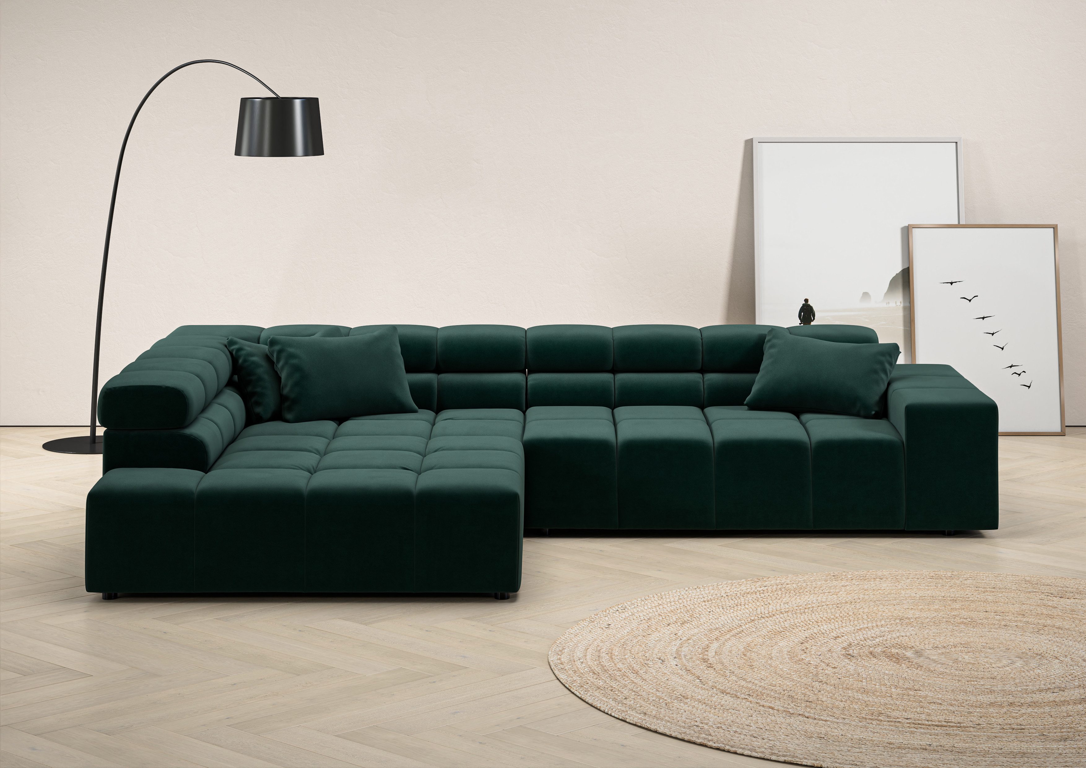 INOSIGN Ecksofa "Ancona incl. Kopfteilverstellung, Breite 319cm, L-Form", w günstig online kaufen