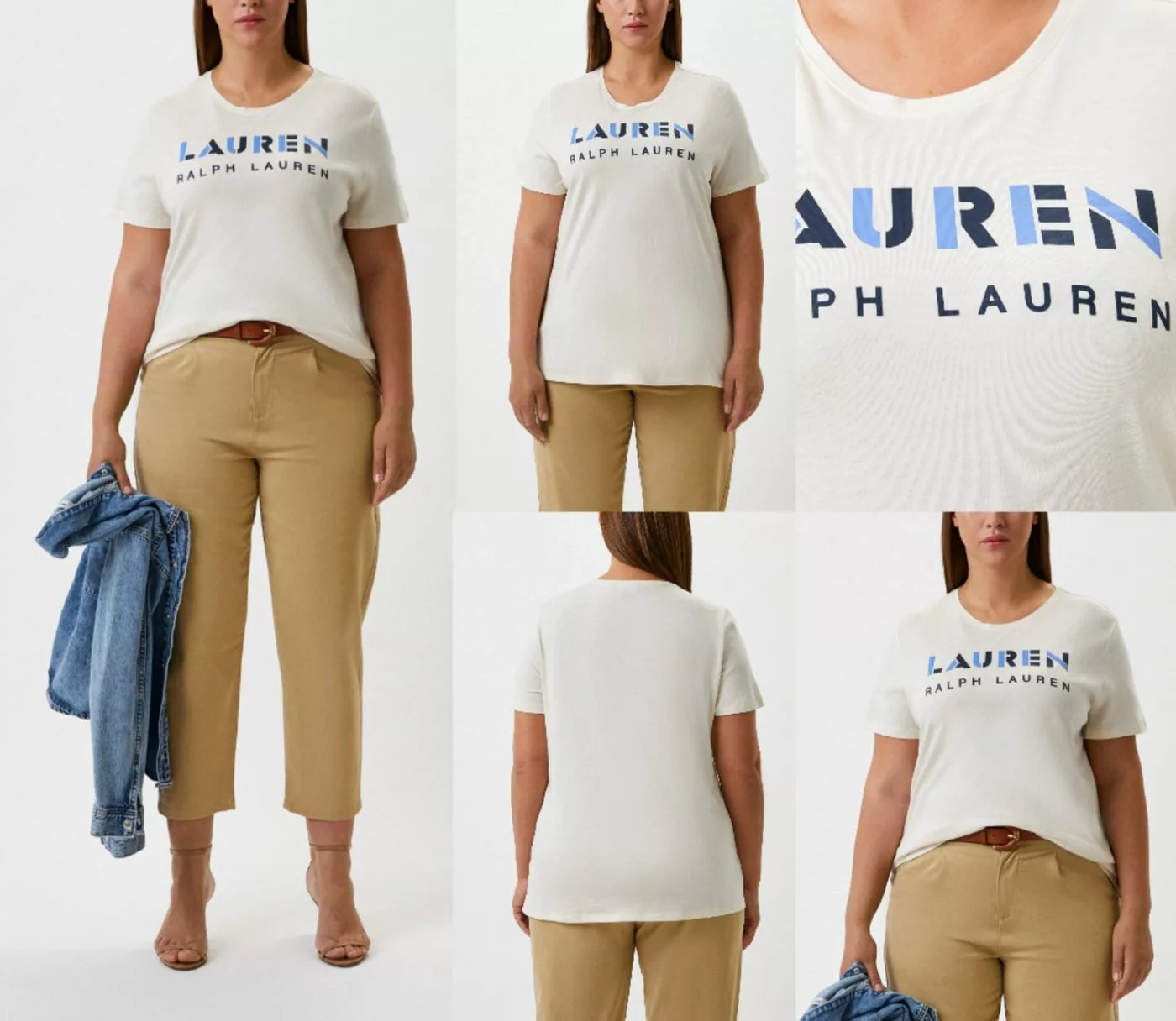 Ralph Lauren T-Shirt LAUREN RALPH LAUREN PLUS SIZE CURVE T-Shirt Top Bluse günstig online kaufen