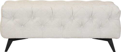 Leonique Polsterhocker "Amaury", Chesterfield-Optik, Breite 120cm, Fußfarbe günstig online kaufen