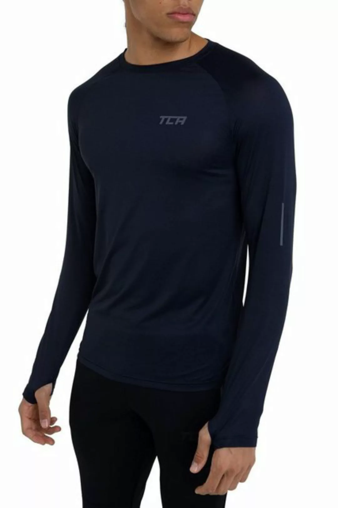 TCA Langarmshirt TCA Herren Stamina Langarmshirt - Dunkelblau/Schwarz (1-tl günstig online kaufen