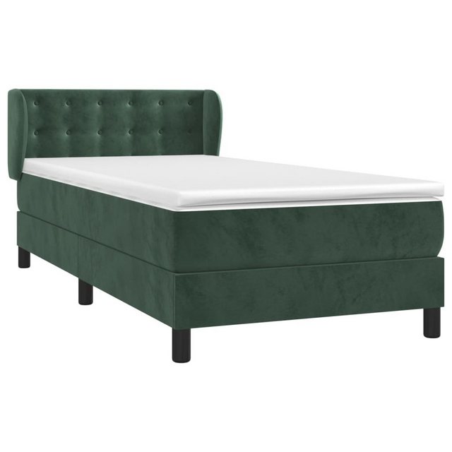 vidaXL Bett Boxspringbett mit Matratze Dunkelgrün 80x200 cm Samt günstig online kaufen