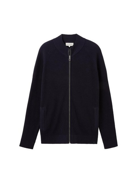 TOM TAILOR Strickjacke structured knit jacket, sky captain blue günstig online kaufen