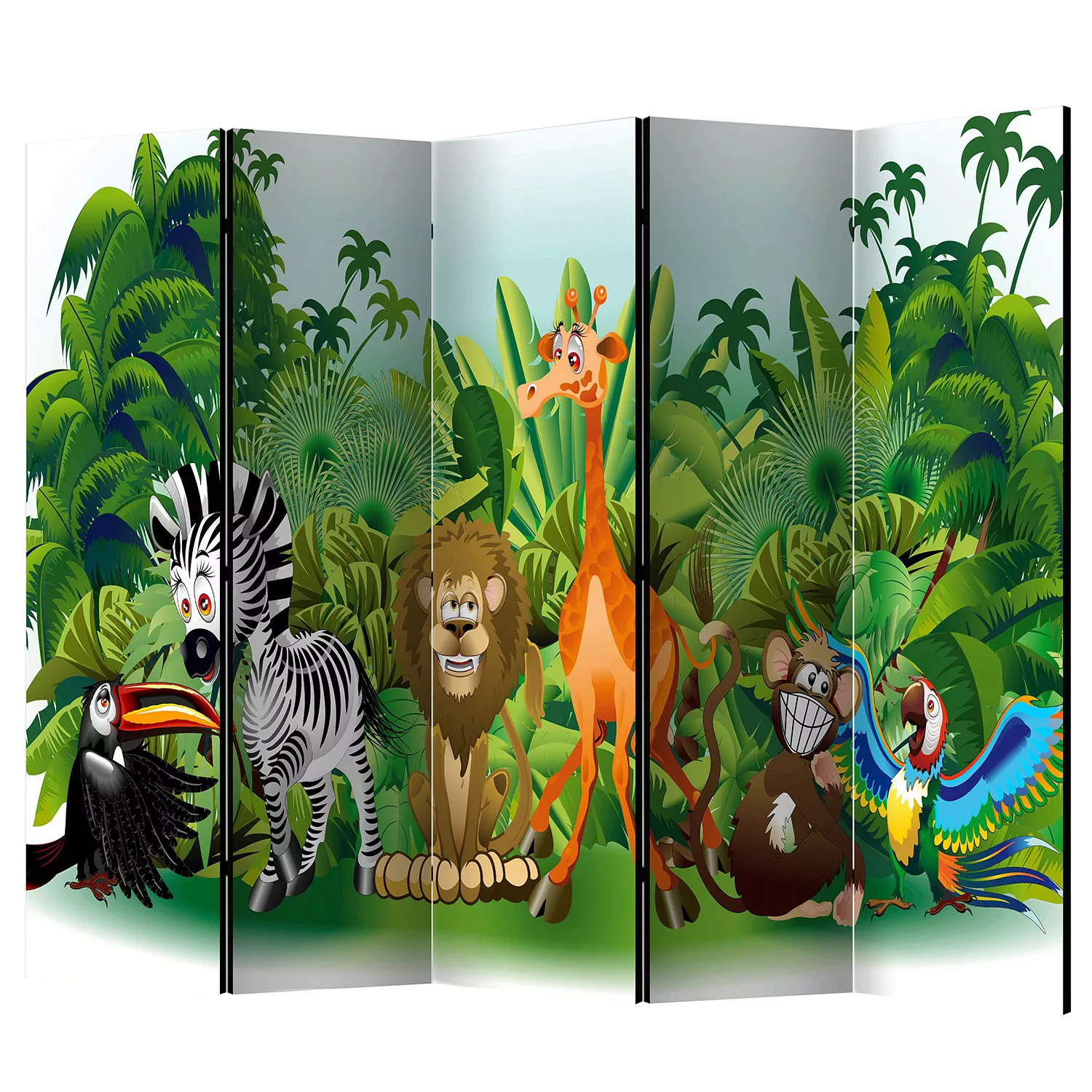 home24 Paravent Jungle Animals günstig online kaufen