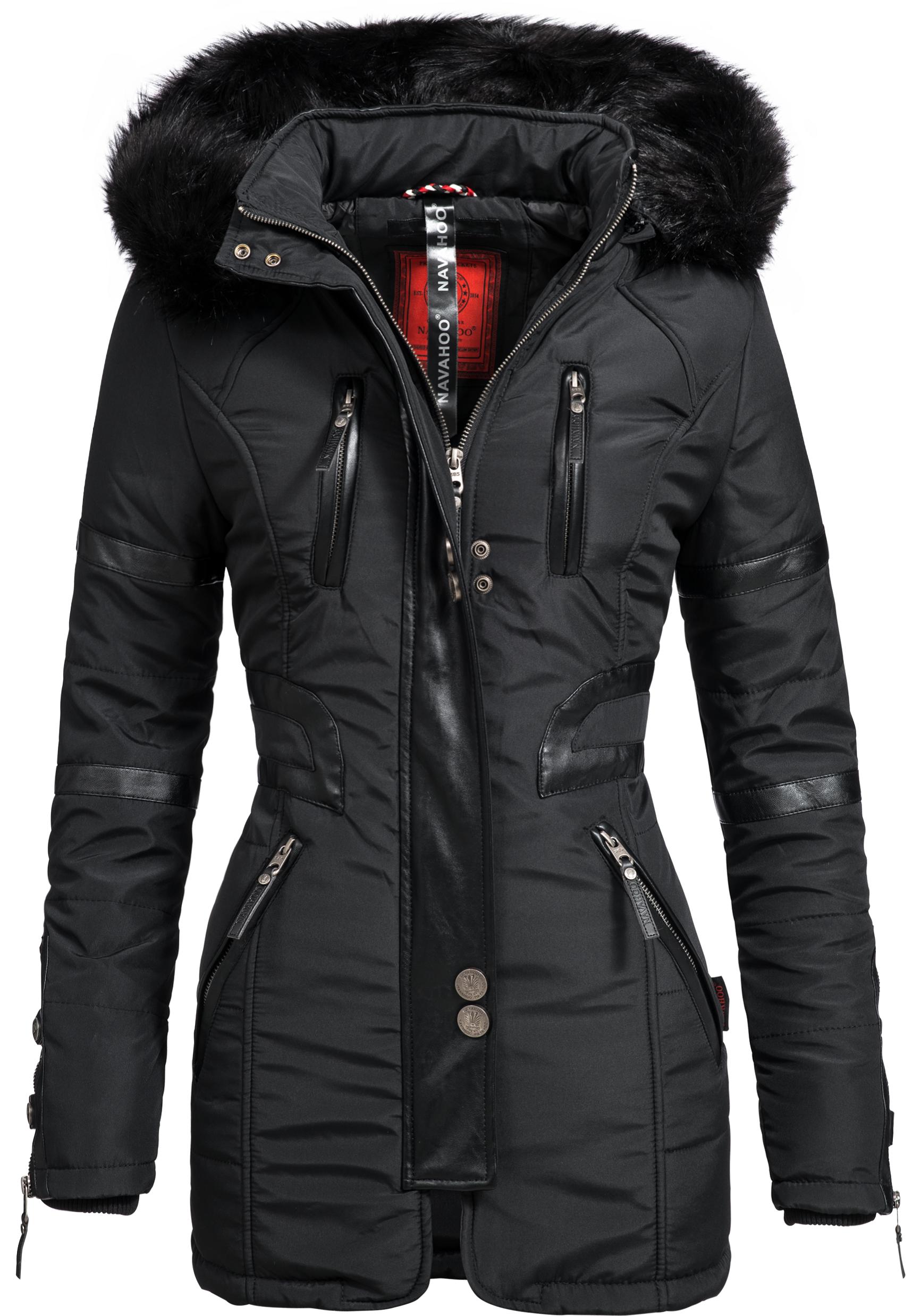 Navahoo Wintermantel "Moony", stylischer Damen Winter Jacke mit Kapuze günstig online kaufen