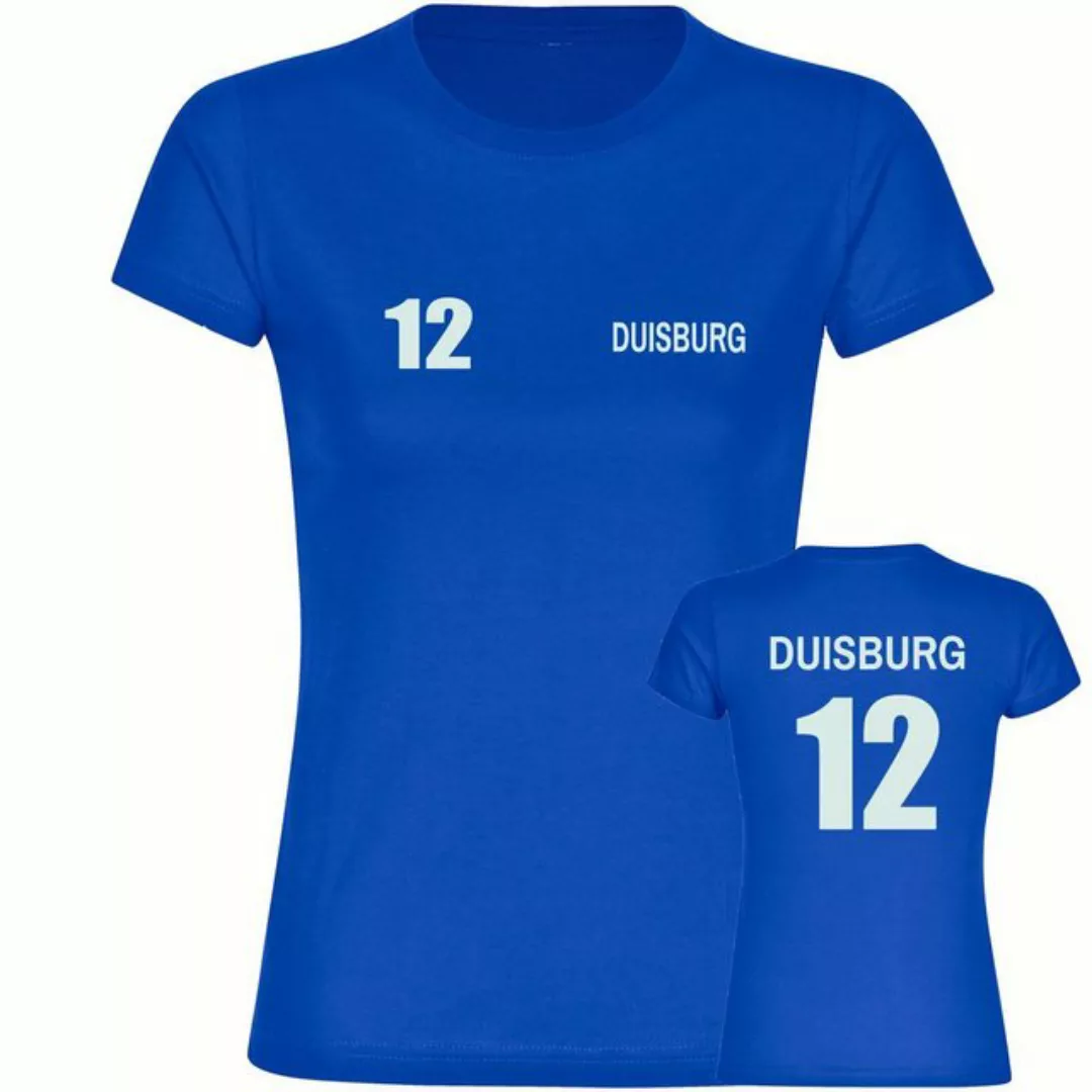 multifanshop T-Shirt Damen Duisburg - Trikot Nummer 12 - Frauen günstig online kaufen