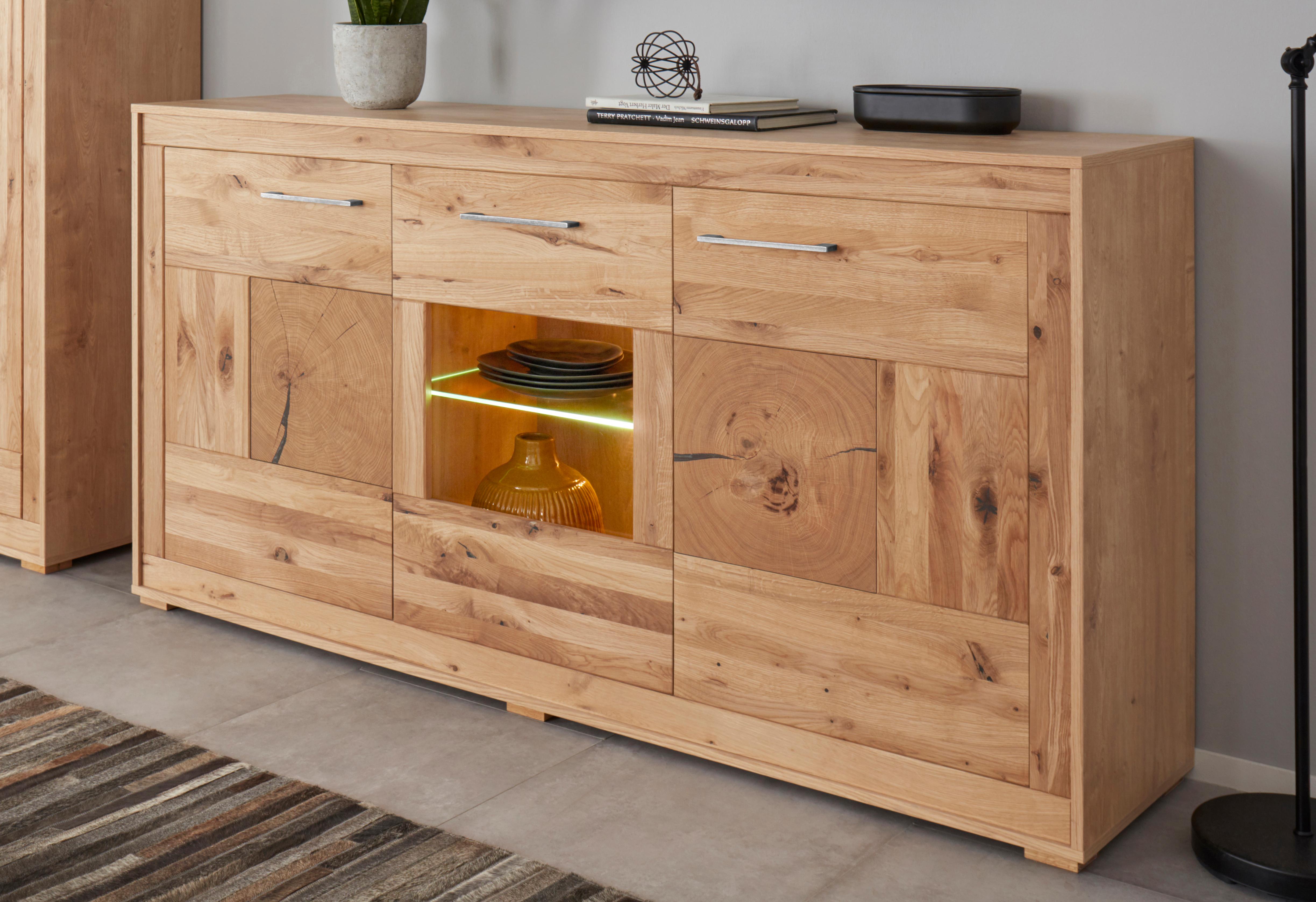 VOGL Möbelfabrik Sideboard, Breite 166 cm, teilmassiv, mit Hirnholzapplikat günstig online kaufen