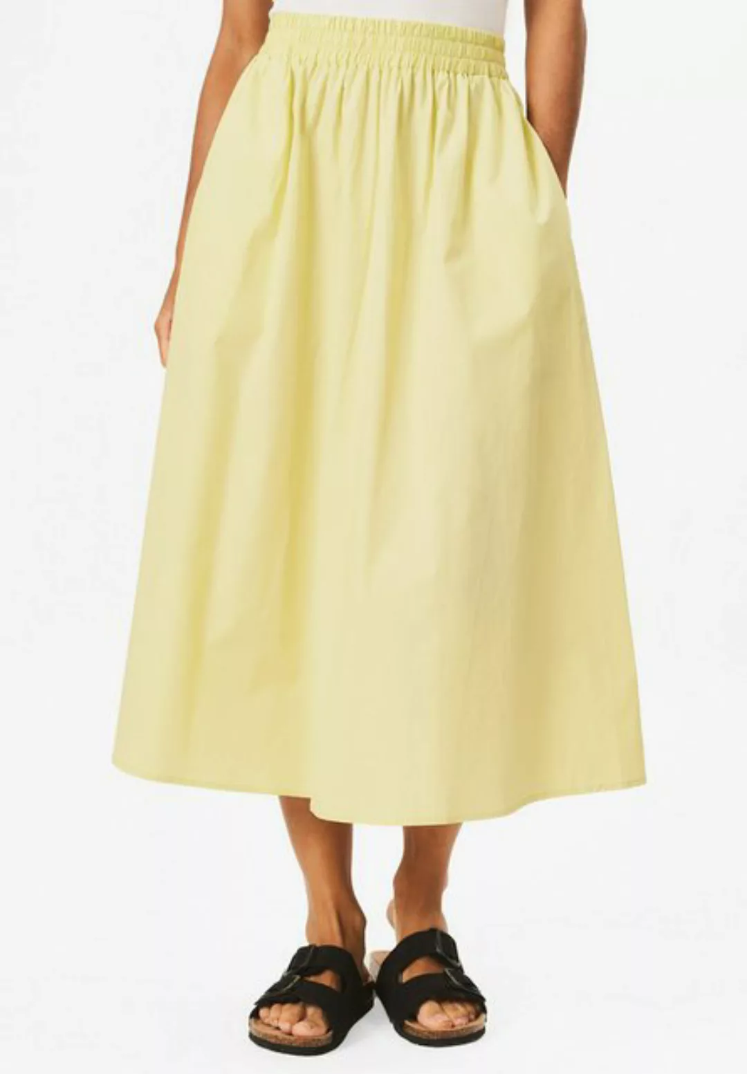 GINI LONDON Sommerrock Gini Elasticated Yellow Cotton Elasticated Waist Ful günstig online kaufen