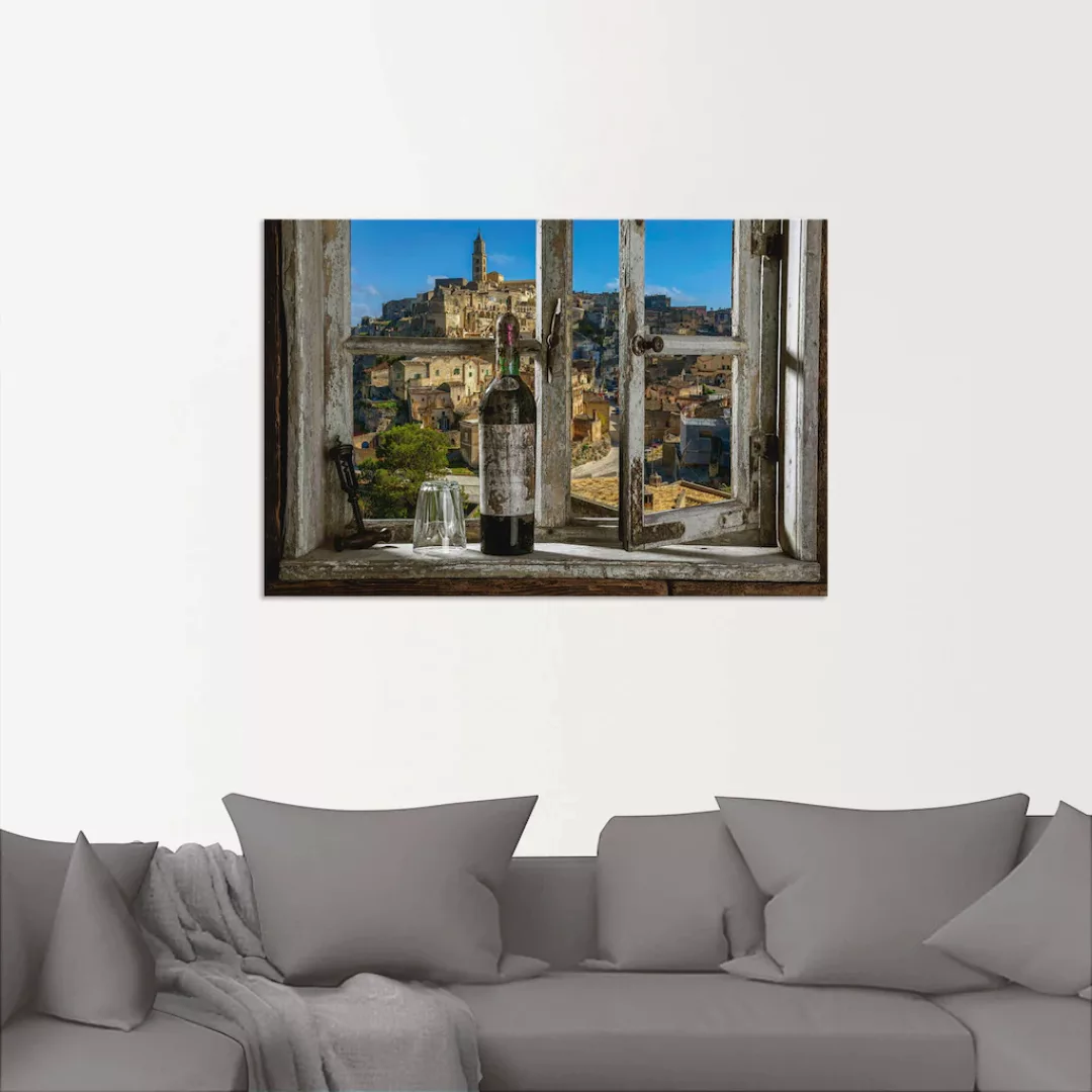 Artland Wandbild »Blick aus dem Fenster Matera, Italien«, Fenster & Türen, günstig online kaufen