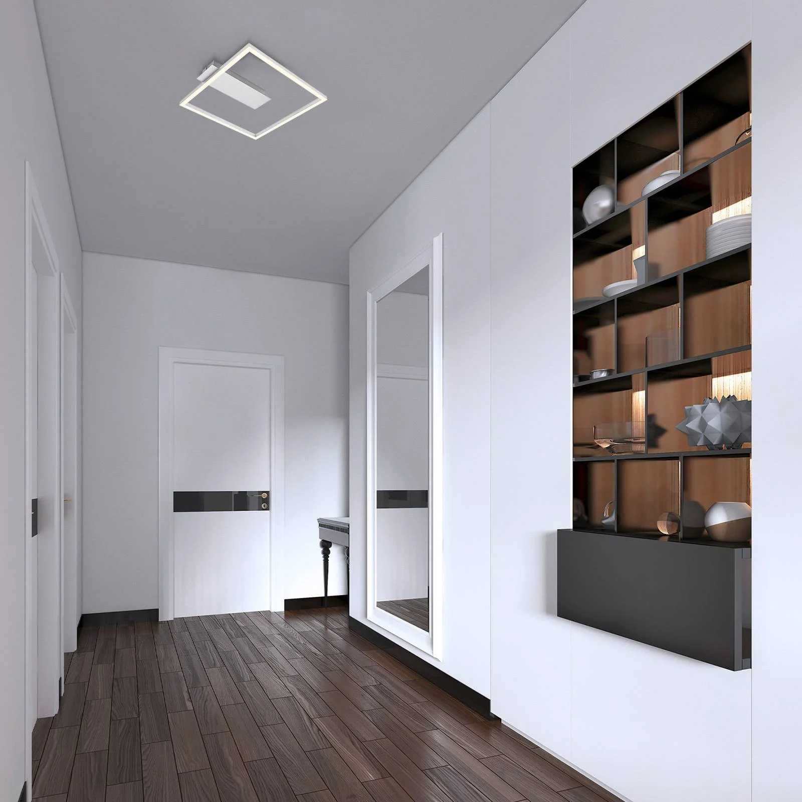 LED-Deckenleuchte 3771 in Rahmenform, alu günstig online kaufen