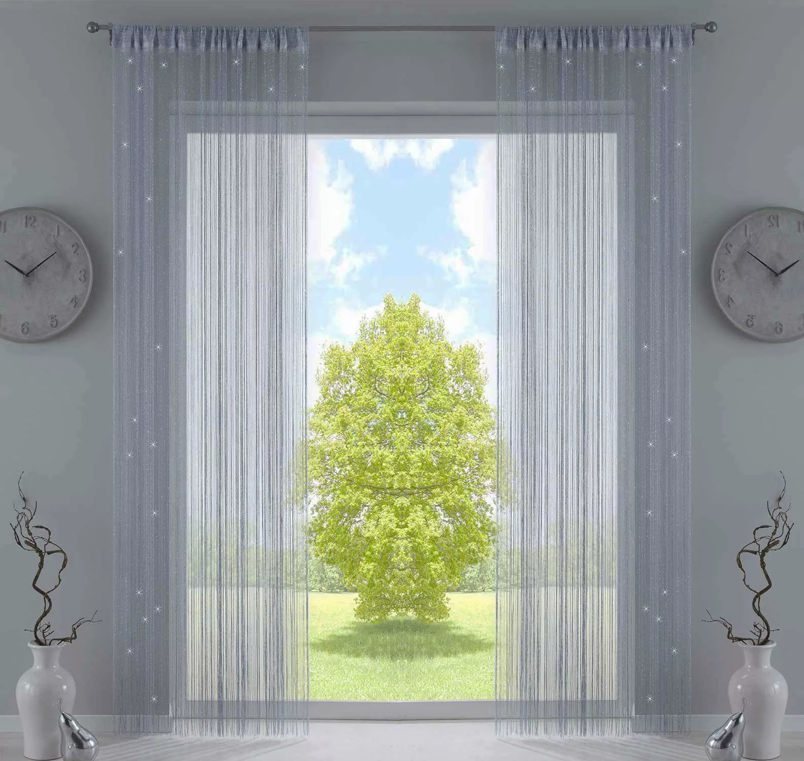Gardinenbox Gardine, Kräuselband (2 St), transparent, günstig online kaufen