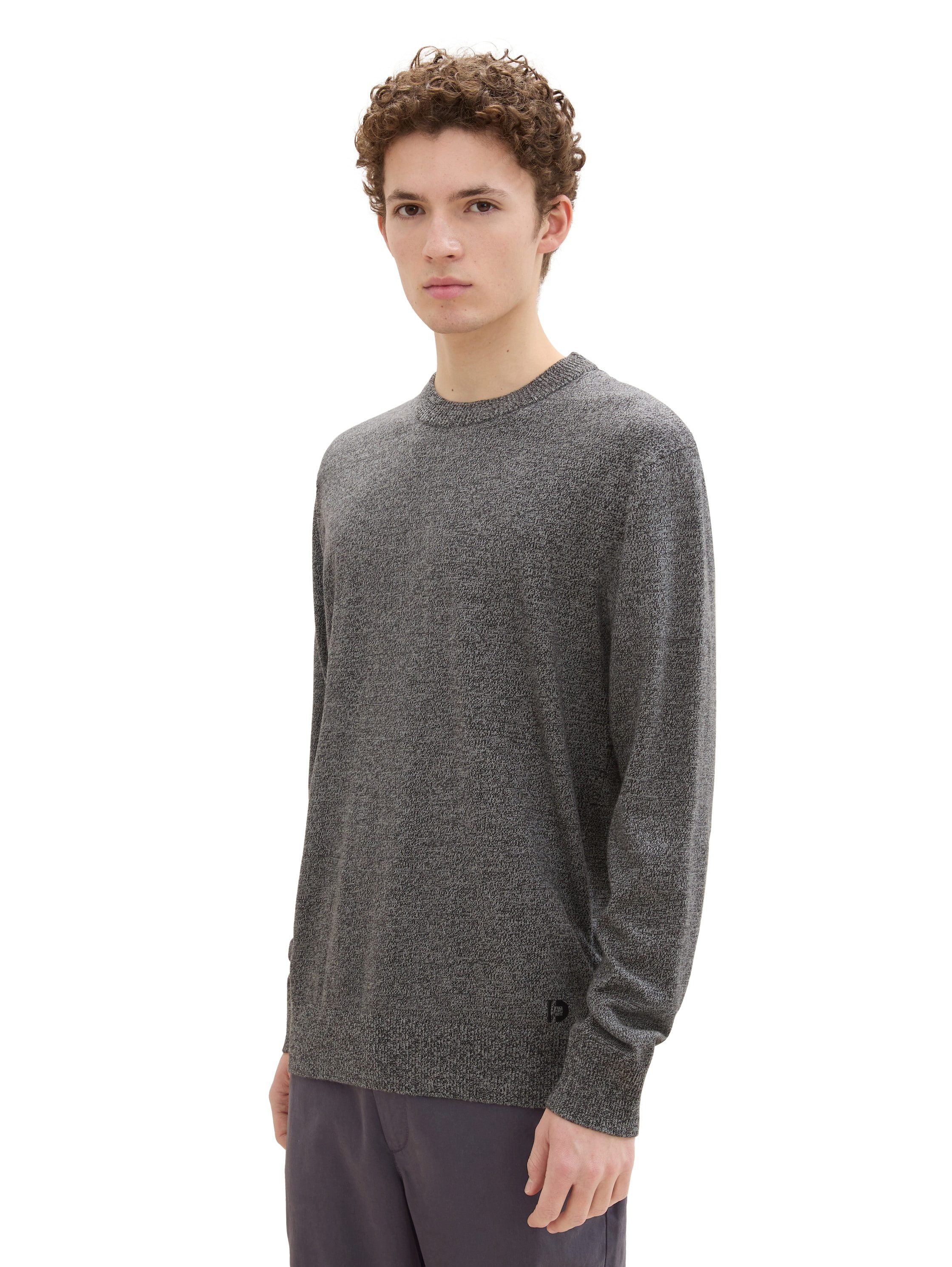 TOM TAILOR Denim Strickpullover in melierter günstig online kaufen