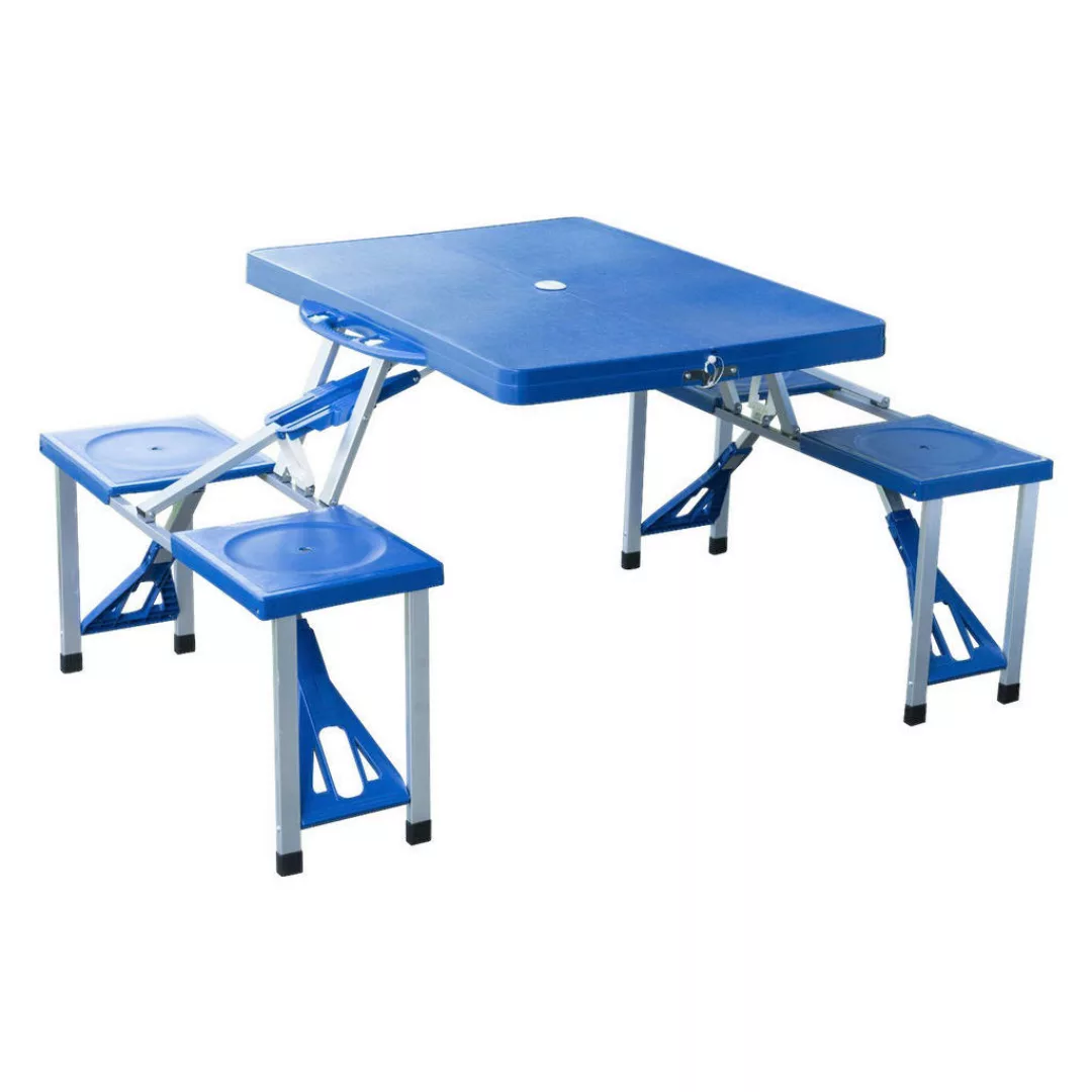 Outsunny Campingtisch blau Aluminium B/H/L: ca. 85x65x136 cm günstig online kaufen