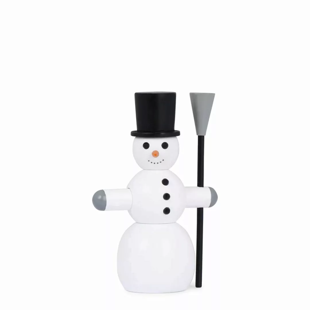 Dekofigur Schneemann aus Buchenholz 6,2 x 3,7 x 9 cm günstig online kaufen