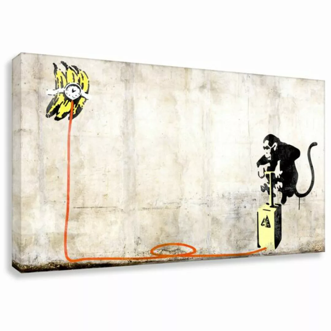 Wandbild Banksy Banana Bomb Bilder Wohnzimmer günstig online kaufen
