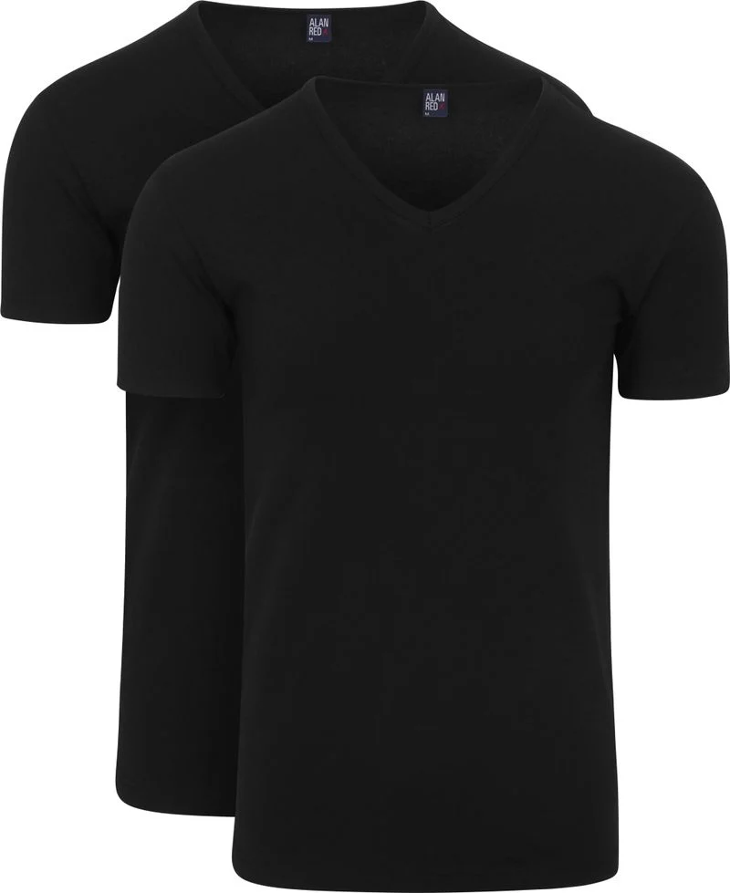 Alan Red Oklahoma Stretch T-Shirt Schwarz (2er-Pack) - Größe M günstig online kaufen