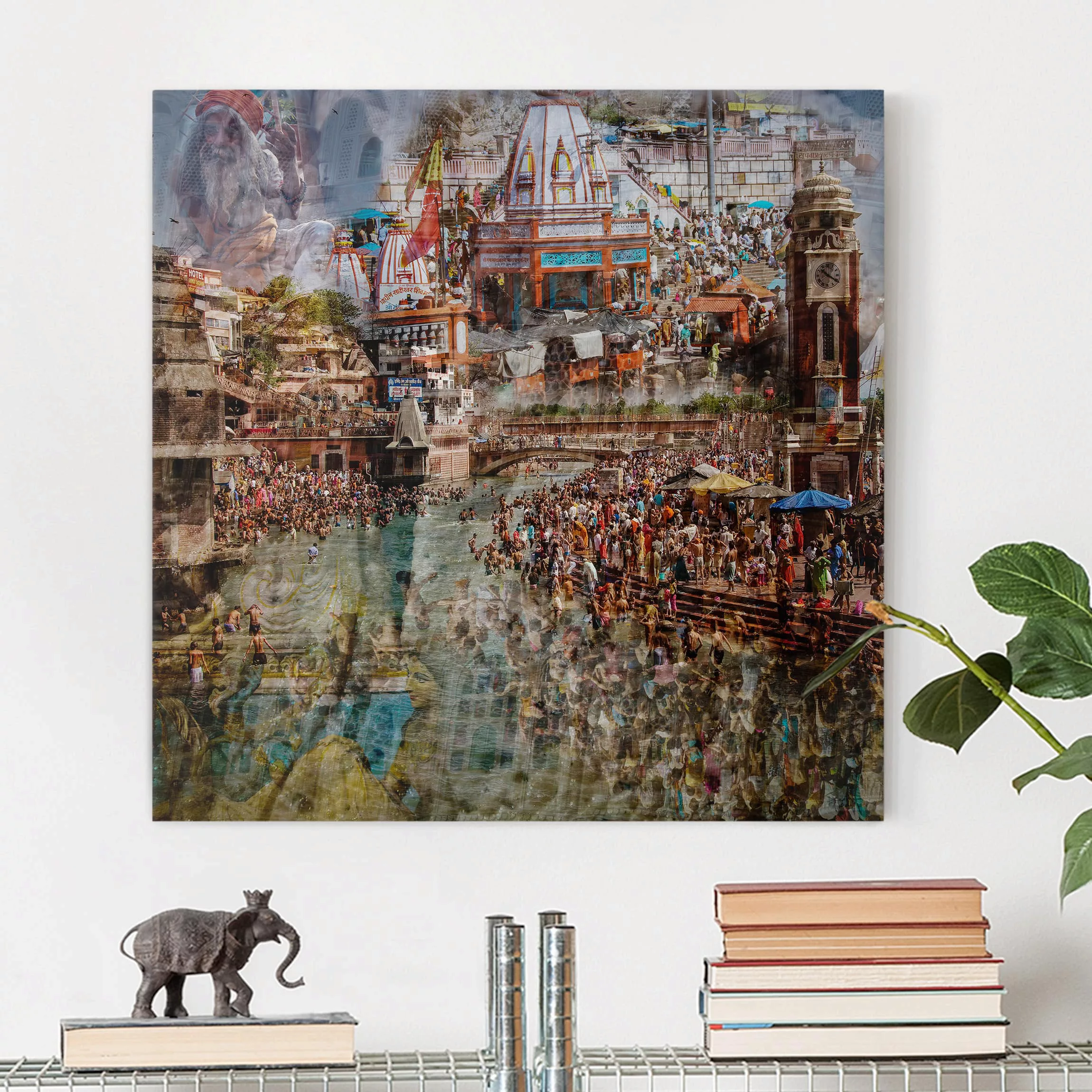 Leinwandbild Architektur & Skyline - Quadrat Holy India günstig online kaufen