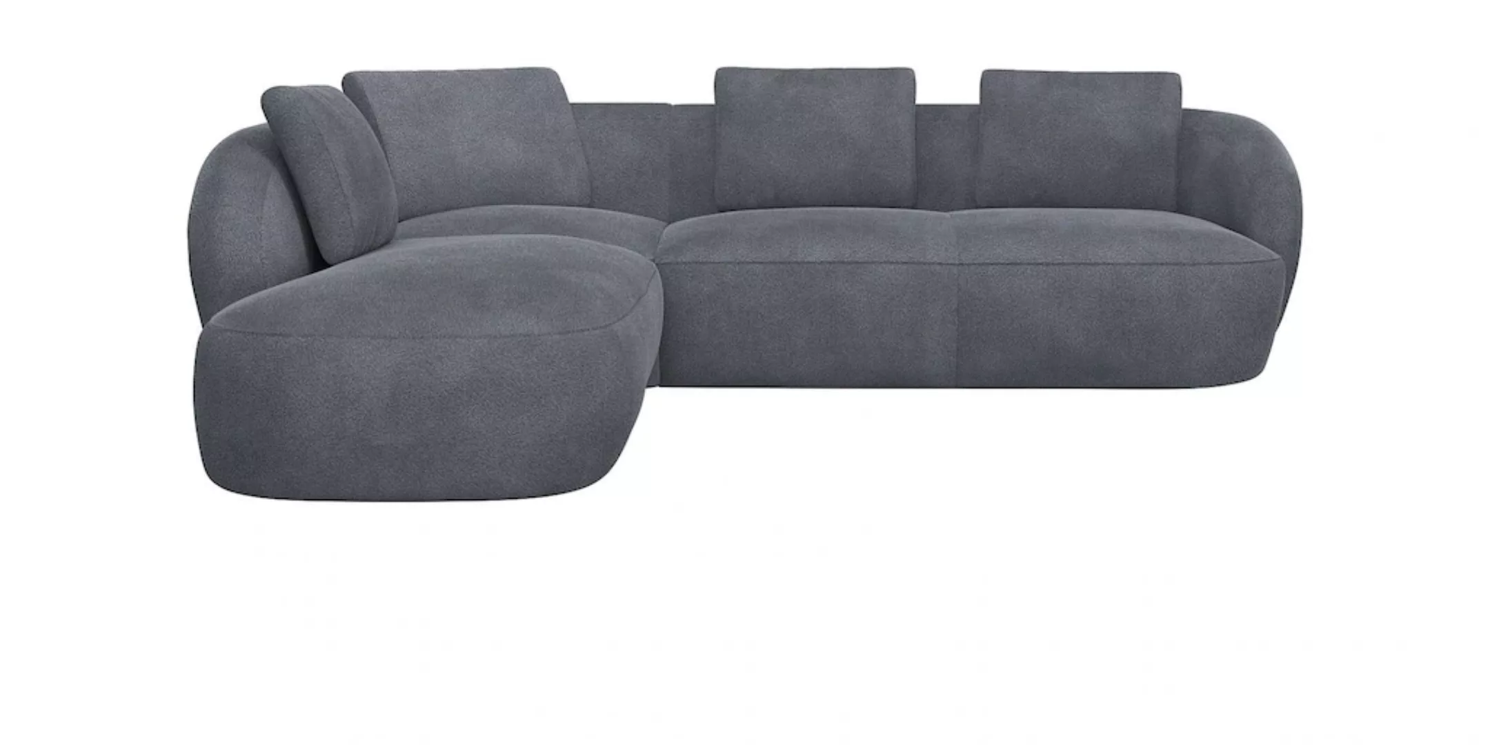 FLEXLUX Ecksofa "Torino, rund, L-Form, Sofa-Ecke mit Ottomane", Modernes, o günstig online kaufen