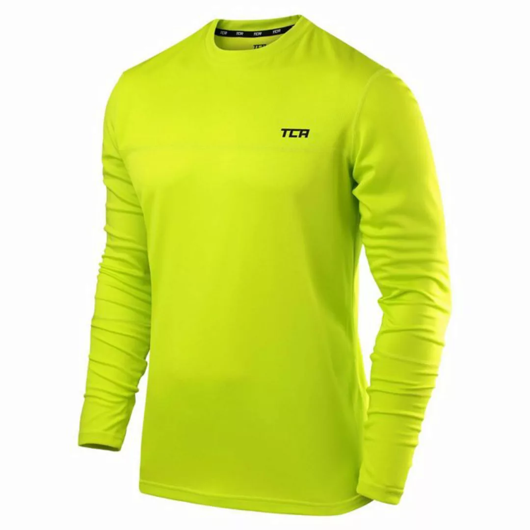 TCA Langarmshirt TCA Herren Langarm Laufshirt - Licht Grün (1-tlg) günstig online kaufen