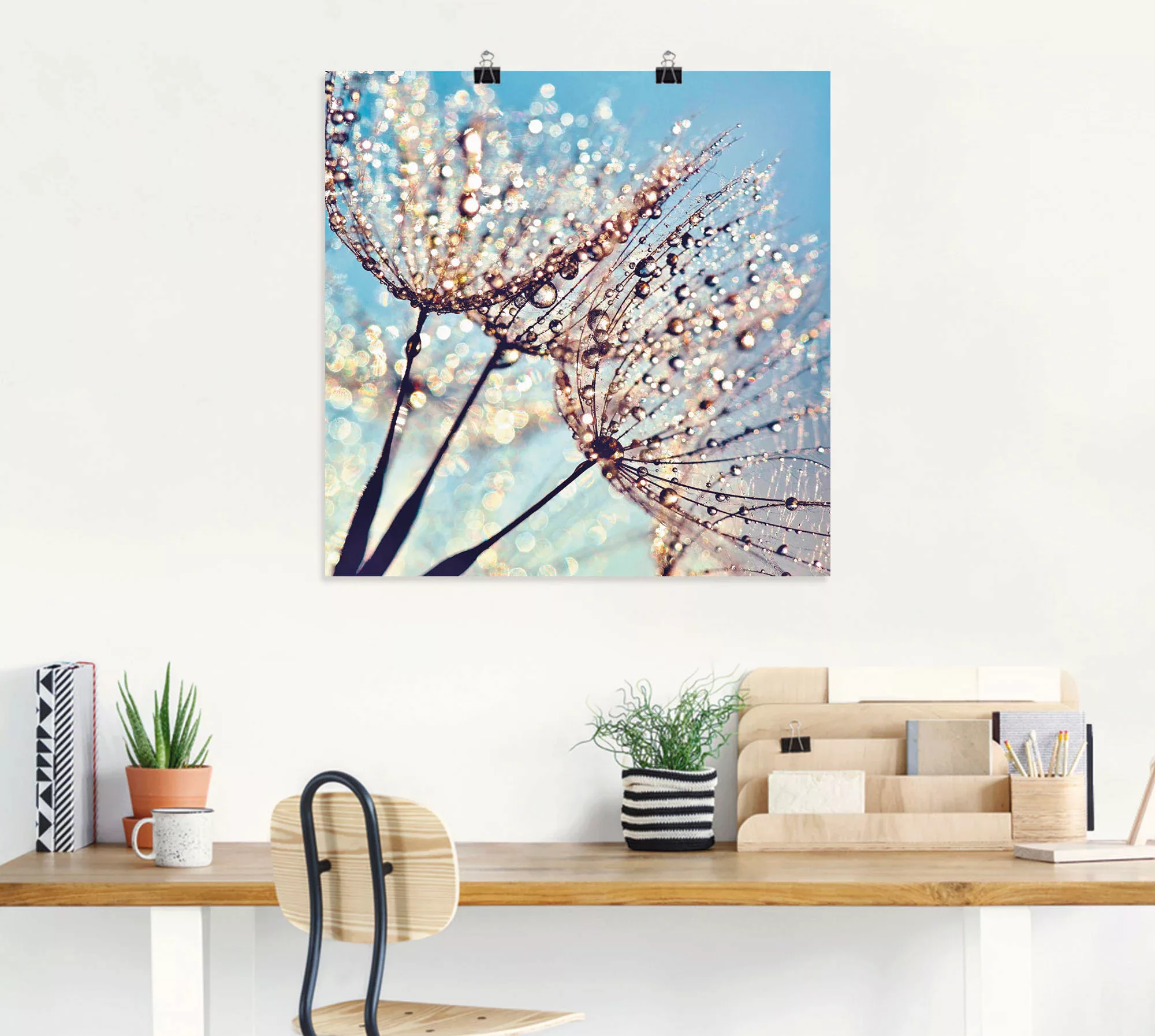 Artland Wandbild »Pusteblume Tröpfchenfänger«, Blumen, (1 St.), als Alubild günstig online kaufen