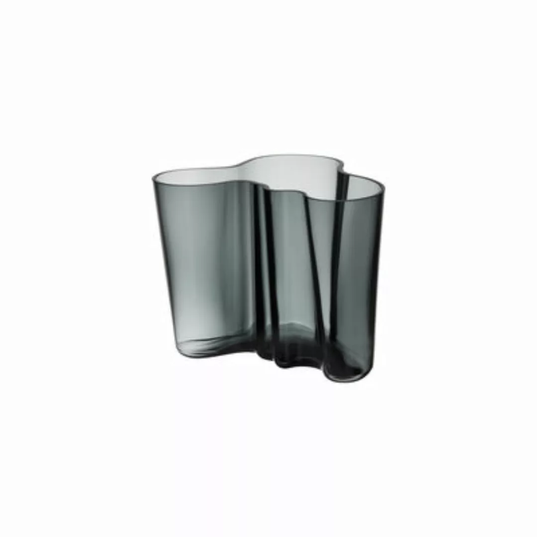 Vase Aalto glas grau / 20 x 20 x H 16 cm - Alvar Aalto, 1936 - Iittala - Gr günstig online kaufen