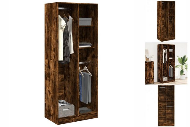 vidaXL Kleiderschrank Kleiderschrank Räuchereiche 80x50x200 cm Holzwerkstof günstig online kaufen