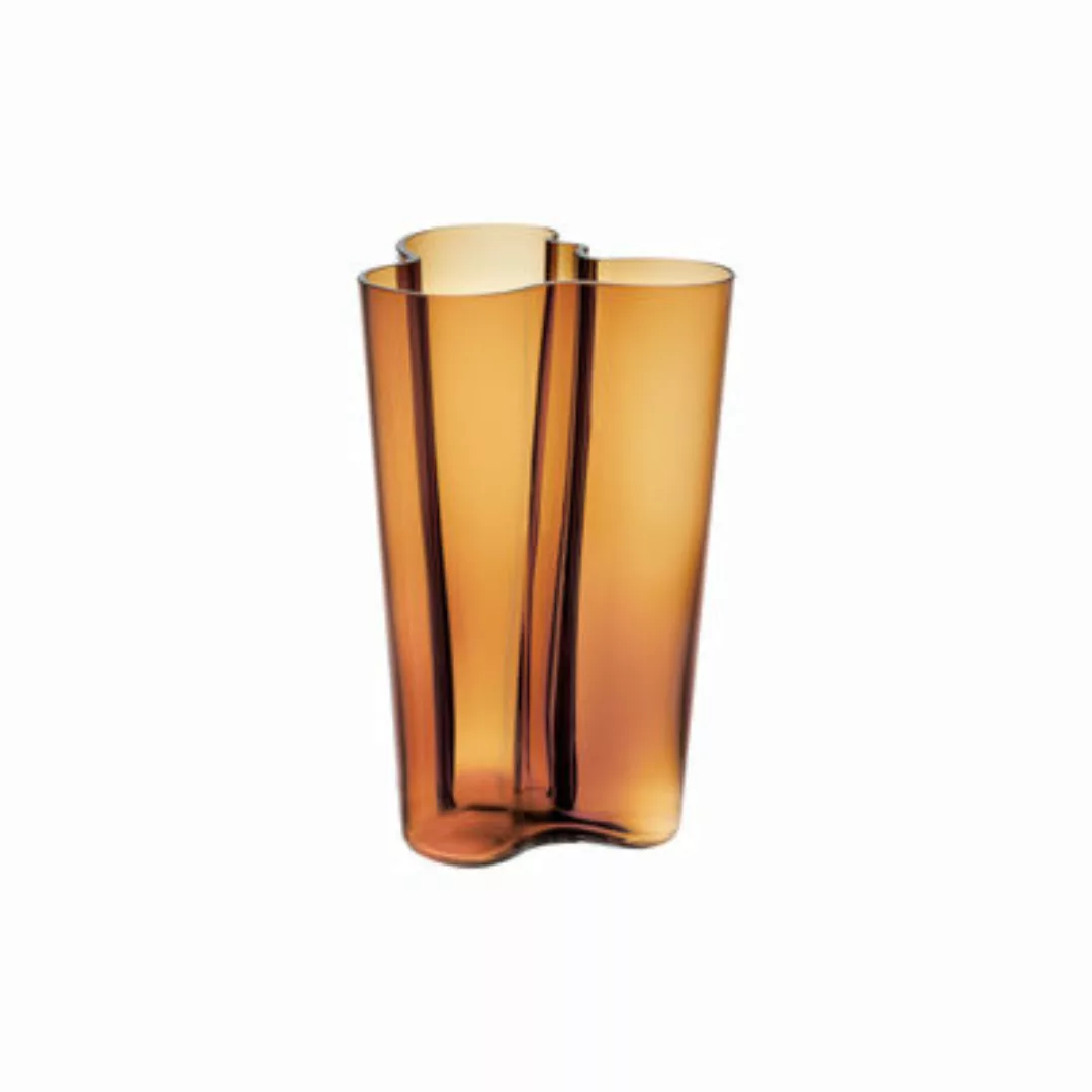 Vase Aalto glas orange / 17 x 17 x H 25 cm - Alvar Aalto, 1936 - Iittala - günstig online kaufen