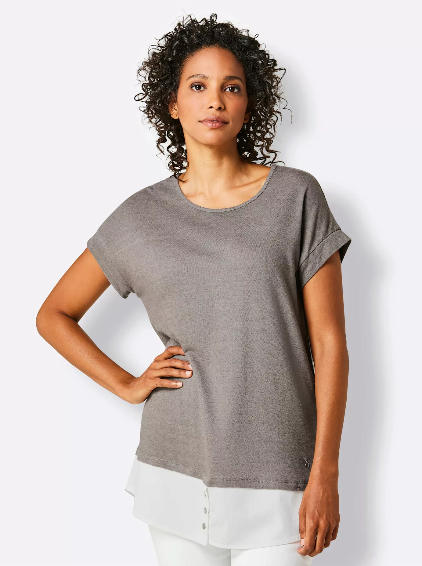 CREATION L PREMIUM 2-in-1-Shirt "Leinen-Viskose-Shirt", (1 tlg.) günstig online kaufen