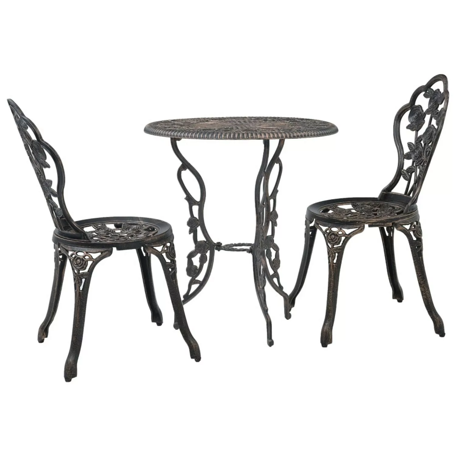 3-tlg. Bistro-set Aluminiumguss günstig online kaufen