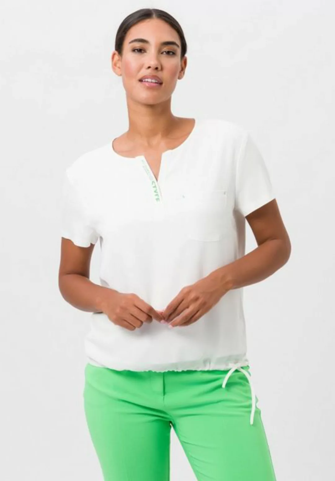 TUZZI Kurzarmshirt mit farblichen Akzenten am Ausschnitt günstig online kaufen
