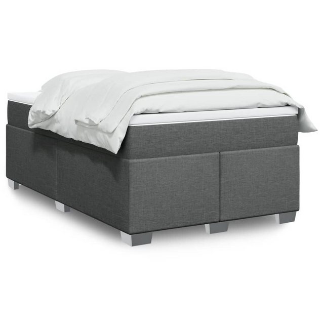 vidaXL Boxspringbett, Boxspringbett mit Matratze Dunkelgrau 120x200 cm Stof günstig online kaufen