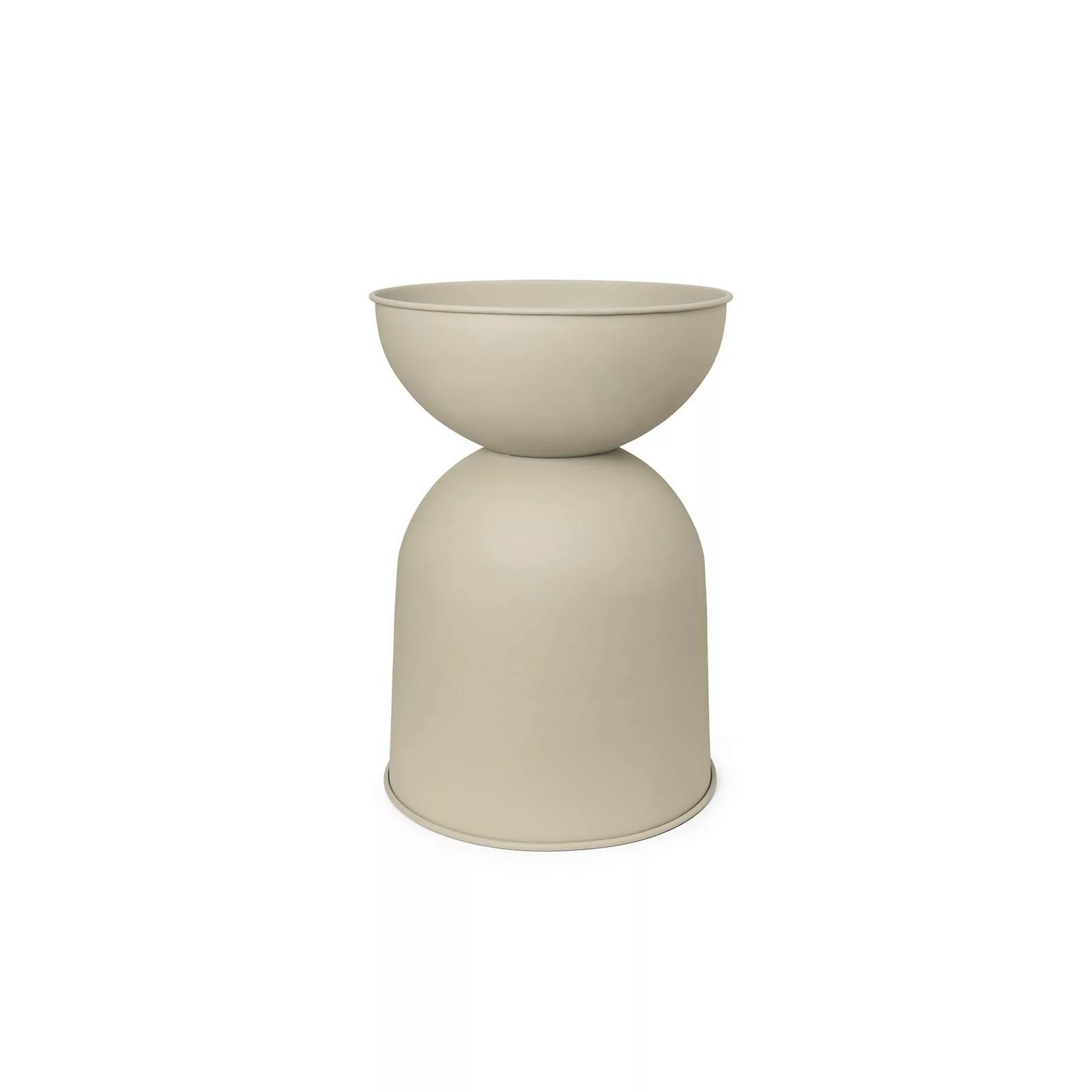 ferm LIVING Blumentopf Hourglass, beige, Ø 30 cm, wendbar günstig online kaufen