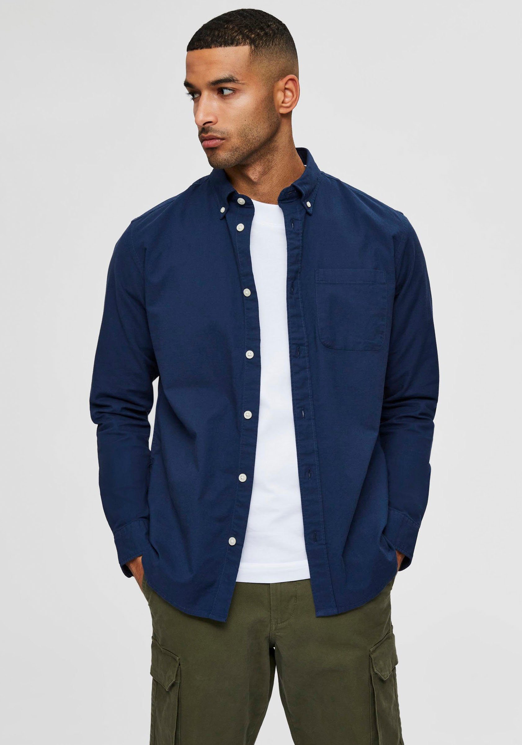 SELECTED HOMME Langarmhemd SLHREGRICK-OX SHIRT LS günstig online kaufen