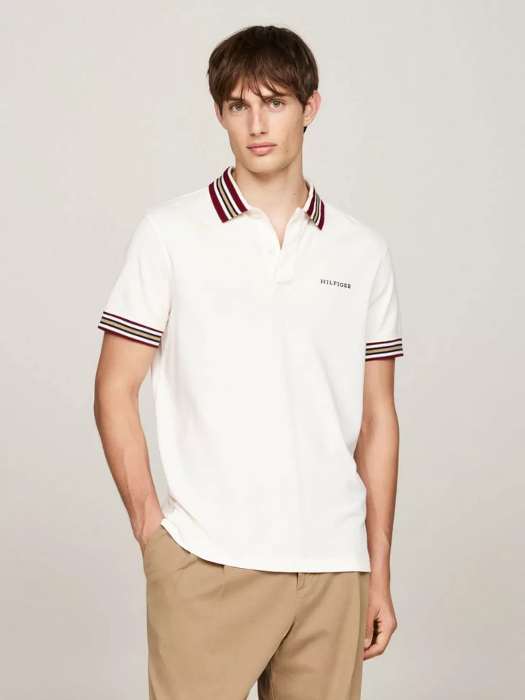 Tommy Hilfiger Poloshirt GIFTING POLO RWB COLLAR REG POLO Streifen an Krage günstig online kaufen