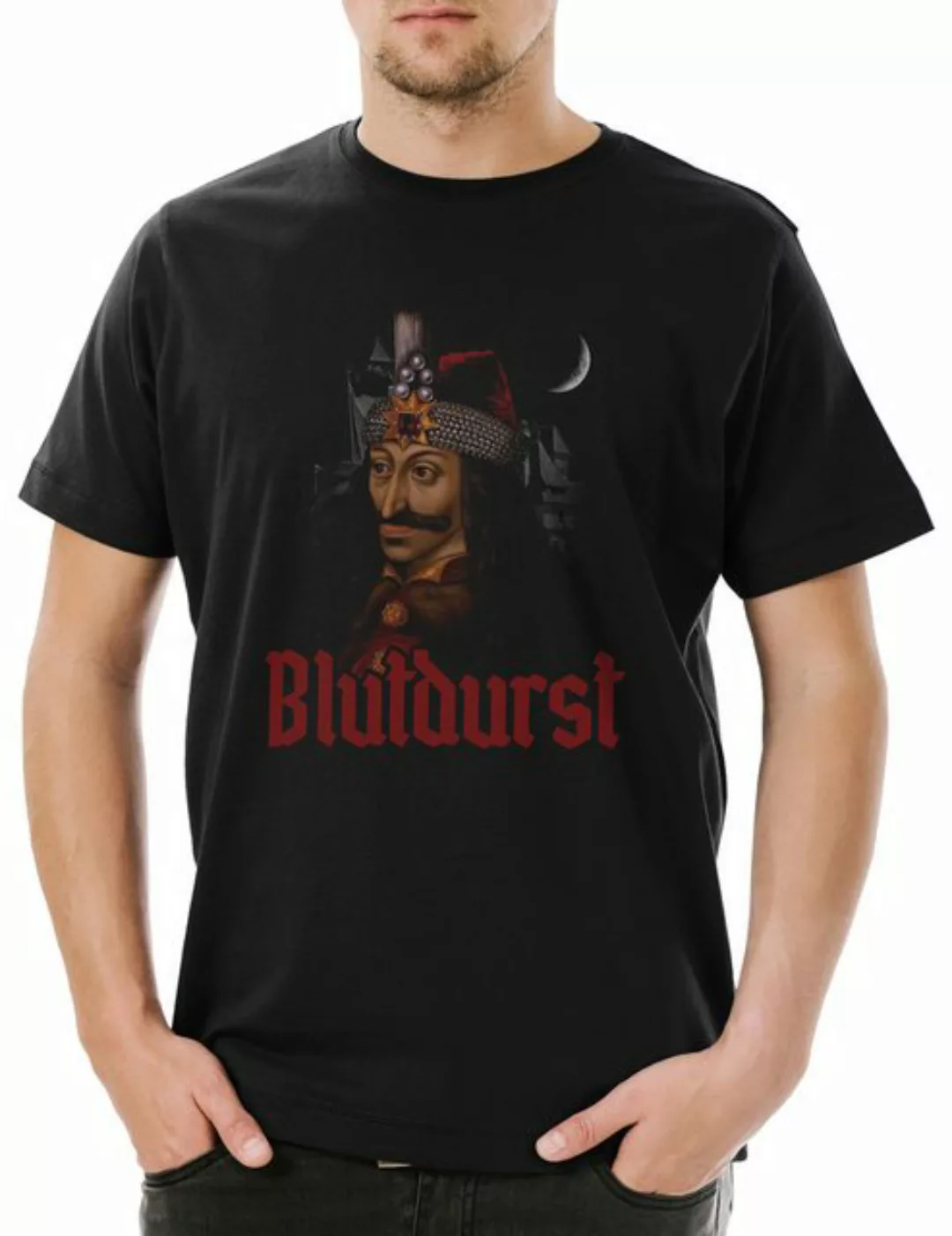 Urban Backwoods Print-Shirt Vlad III. Draculea Herren T-Shirt Pfähler Portr günstig online kaufen