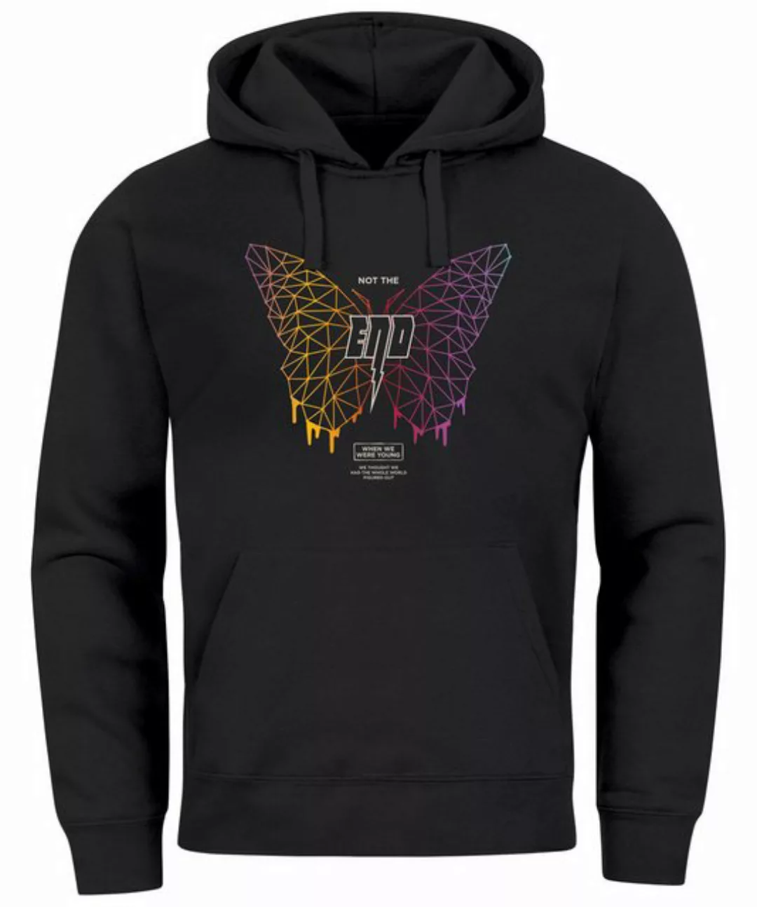 Neverless Hoodie Hoodie Herren Print Schmetterling Geometric Design Butterl günstig online kaufen