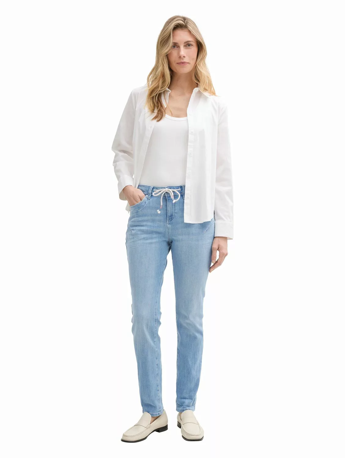 Tom Tailor Damen Jeans TAPERED - Mid Waist - Tapered Fit günstig online kaufen