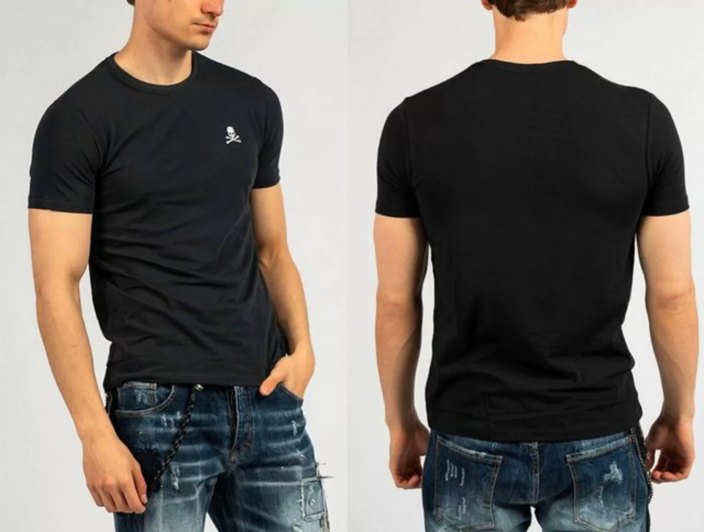 PHILIPP PLEIN T-Shirt T-SHIRT SKULL COMFORT COTTON STRETCH LOGO LOUNGEWEAR günstig online kaufen