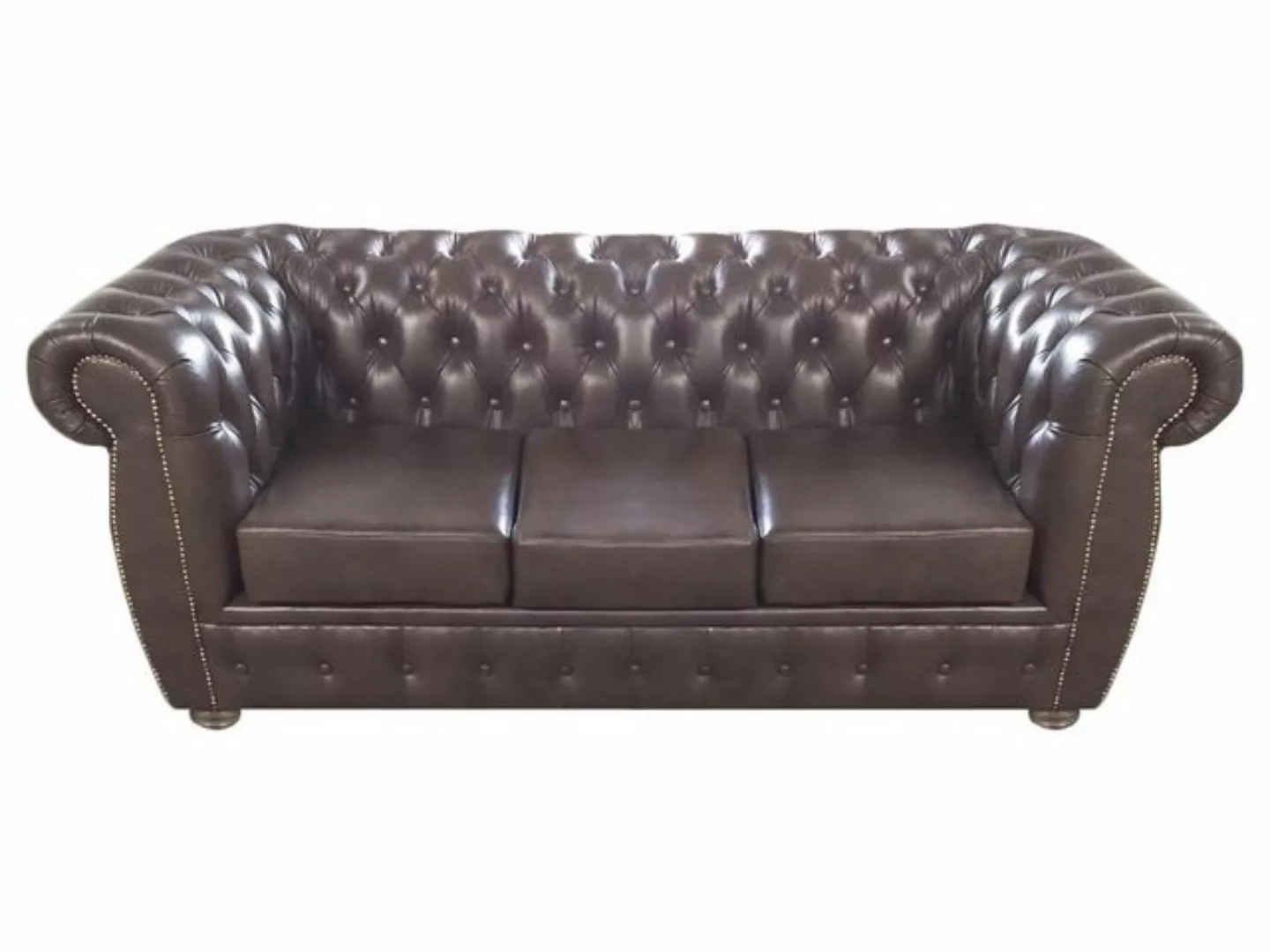 Xlmoebel 3-Sitzer Luxuriöses Chesterfield-Sofa für drei Personen im Wohnzim günstig online kaufen