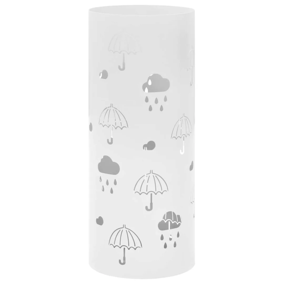 Regenschirmständer Regenschirm-motiv Stahl Weiß günstig online kaufen