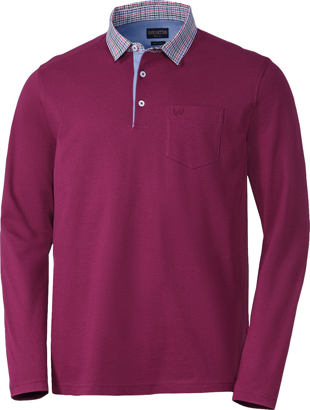 Franco Bettoni Langarm-Poloshirt Hohe Hautverträglichkeit durch günstig online kaufen