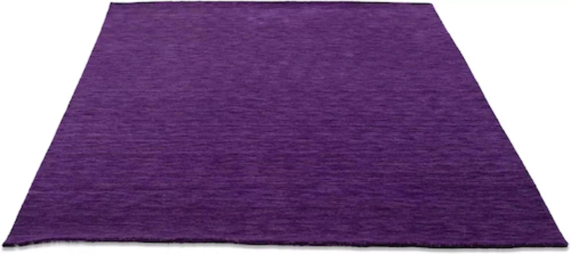 THEKO Wollteppich »Holi«, rechteckig, Uni-Farben, leicht meliert, reine Wol günstig online kaufen