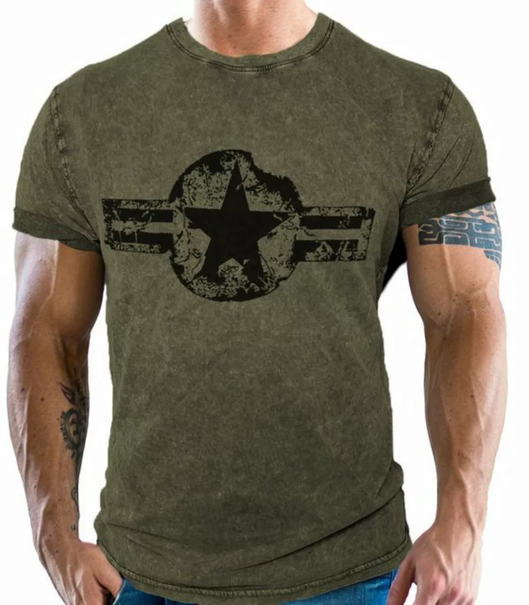 GASOLINE BANDIT® T-Shirt für US Army Fans: US Air Force im Vintage Washed J günstig online kaufen