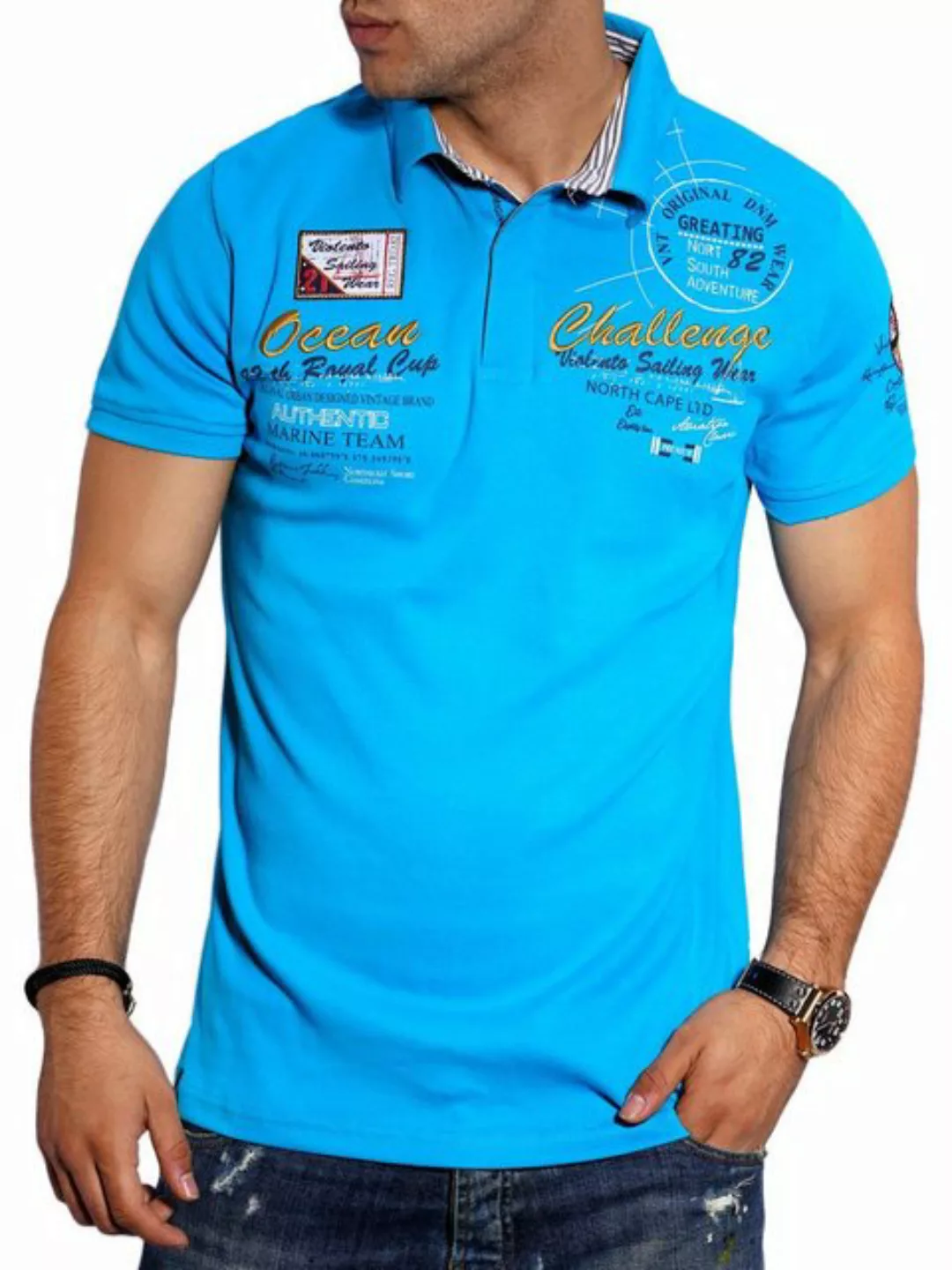 Style-Division Poloshirt SDHOUSTON Bedruckt & mit Stickereien günstig online kaufen