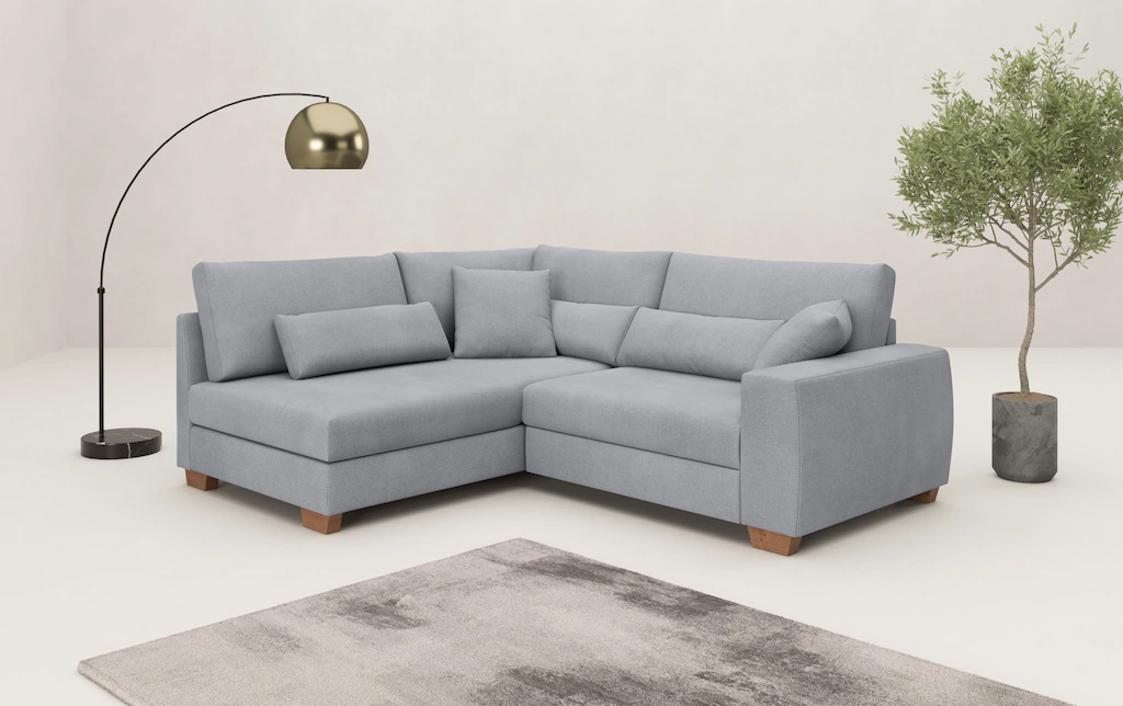 Mr. Couch Ecksofa "Helena L-Form", Mit Federkern, wahlweise mit Bettfunktio günstig online kaufen