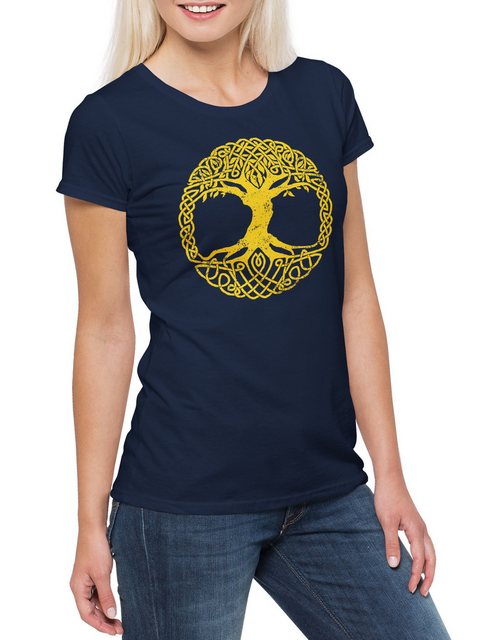 Urban Backwoods Print-Shirt Yggdrasil Tree Logo IV Damen T-Shirt Arsen Tyr günstig online kaufen