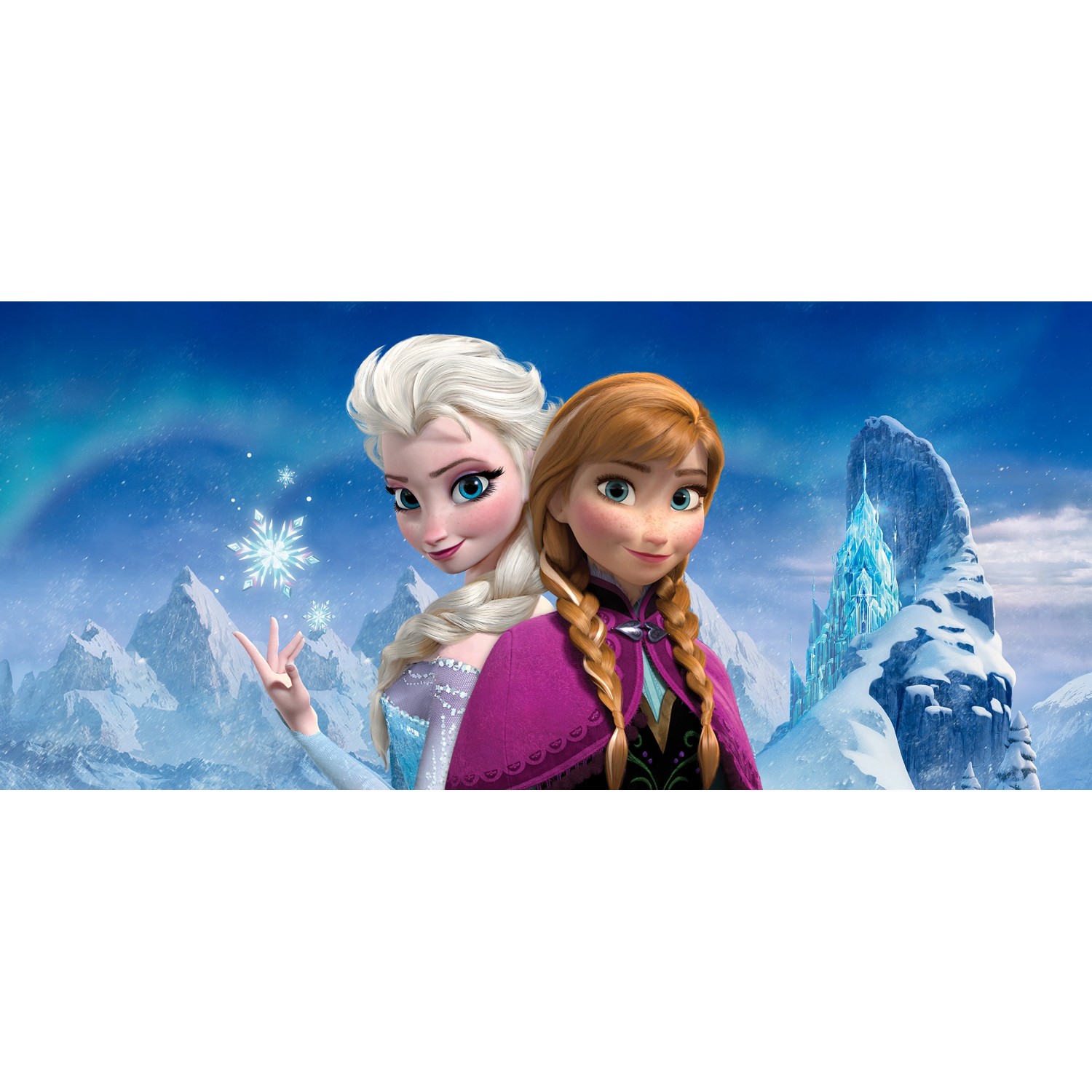 Disney Poster Die Eiskönigin Anna & Elsa Blau und Lila 202 x 90 cm 600889 günstig online kaufen
