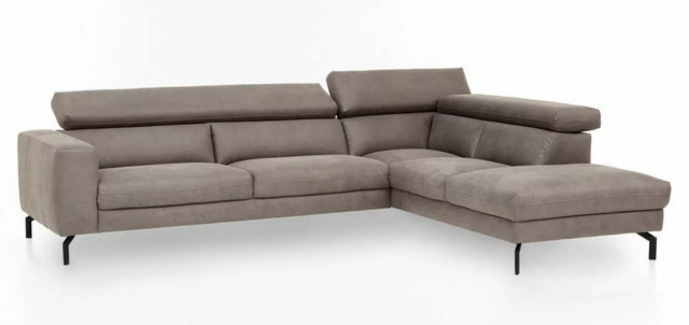 Feldmann-Wohnen Ecksofa Chenna, Chennai 1 Teile, 284x233x76-96cm schlamm Ot günstig online kaufen