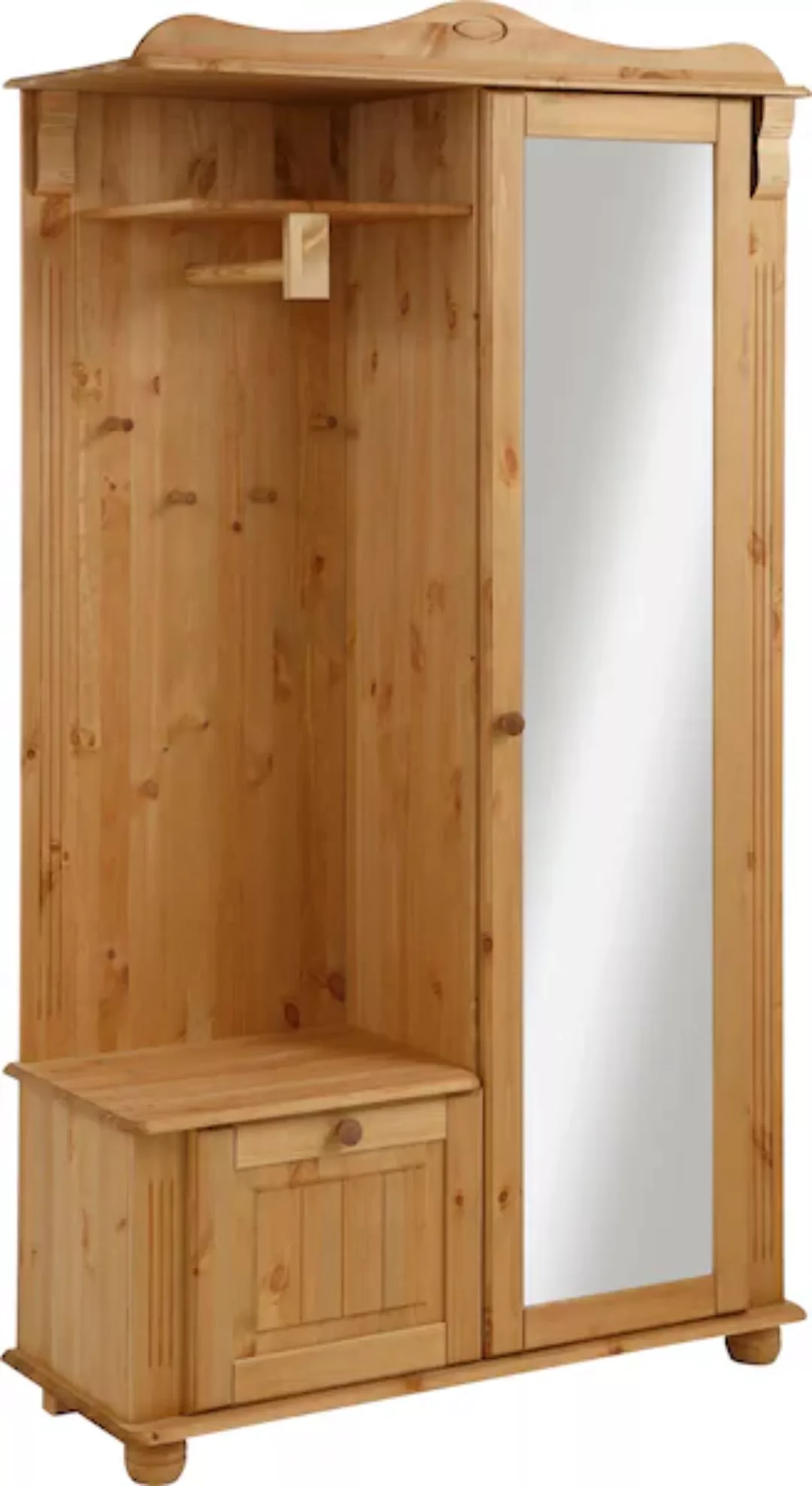 Home affaire Kompaktgarderobe "Adele", Breite 108 cm, mit Spiegeltür, aus m günstig online kaufen